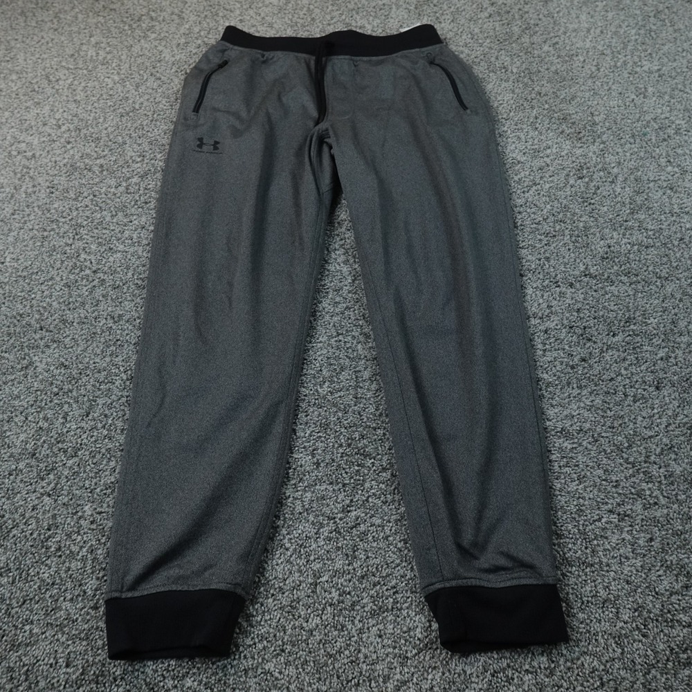 Under Armour Pants Mens L Gray Loose Drawstring Jogger Sweatpants Workout Gym